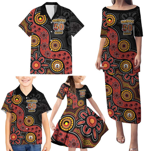 NAIDOC Week 2026 Family Matching Puletasi and Hawaiian Shirt 50 Years of Deadly Indigenous Pride