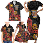 NAIDOC Week 2026 Family Matching Short Sleeve Bodycon Dress and Hawaiian Shirt 50 Years of Deadly Indigenous Pride