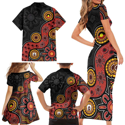 NAIDOC Week 2026 Family Matching Short Sleeve Bodycon Dress and Hawaiian Shirt 50 Years of Deadly Indigenous Pride