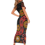 NAIDOC Week 2026 Family Matching Short Sleeve Bodycon Dress and Hawaiian Shirt 50 Years of Deadly Indigenous Pride