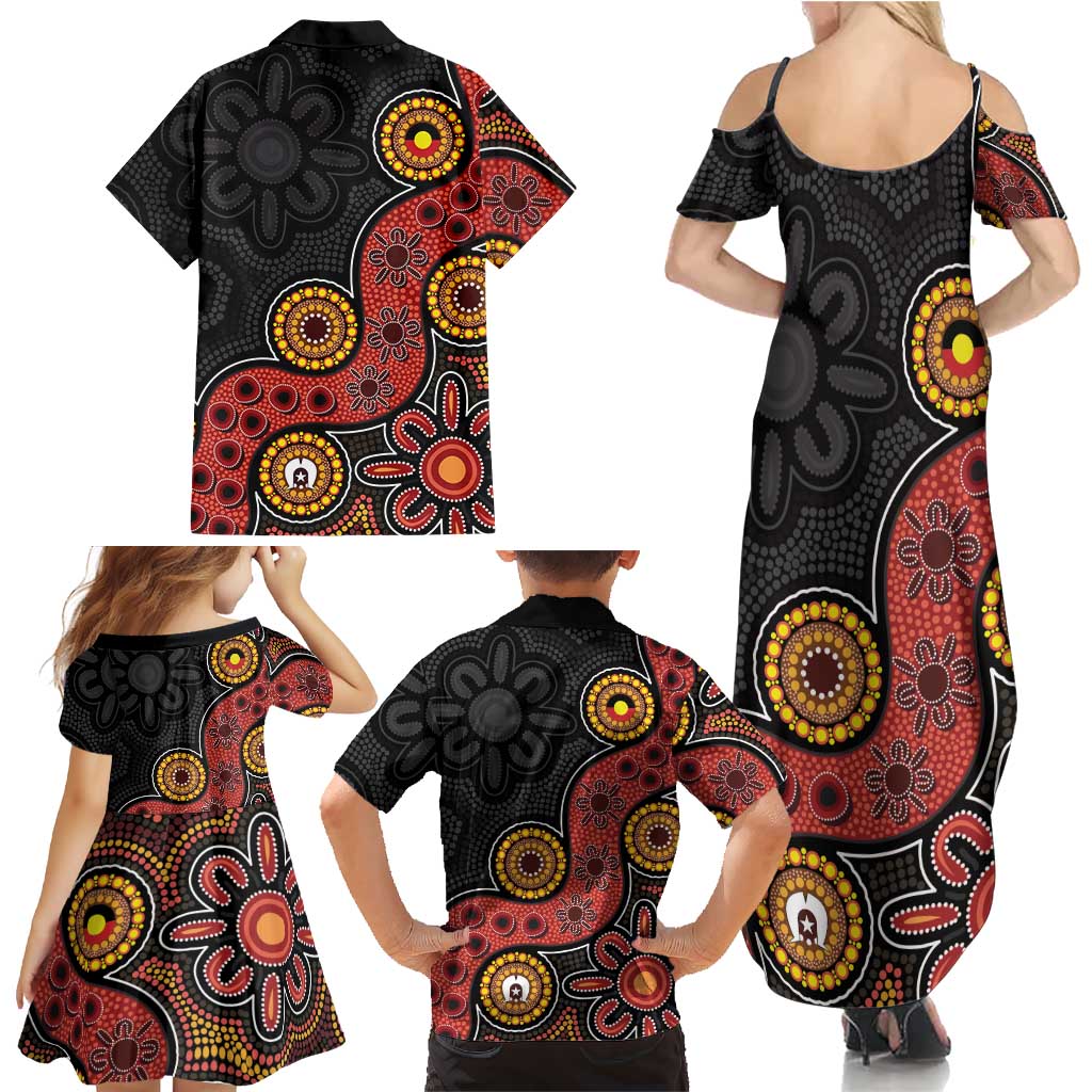 NAIDOC Week 2026 Family Matching Summer Maxi Dress and Hawaiian Shirt 50 Years of Deadly Indigenous Pride