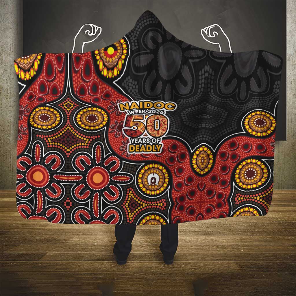 NAIDOC Week 2026 Hooded Blanket 50 Years of Deadly Indigenous Pride