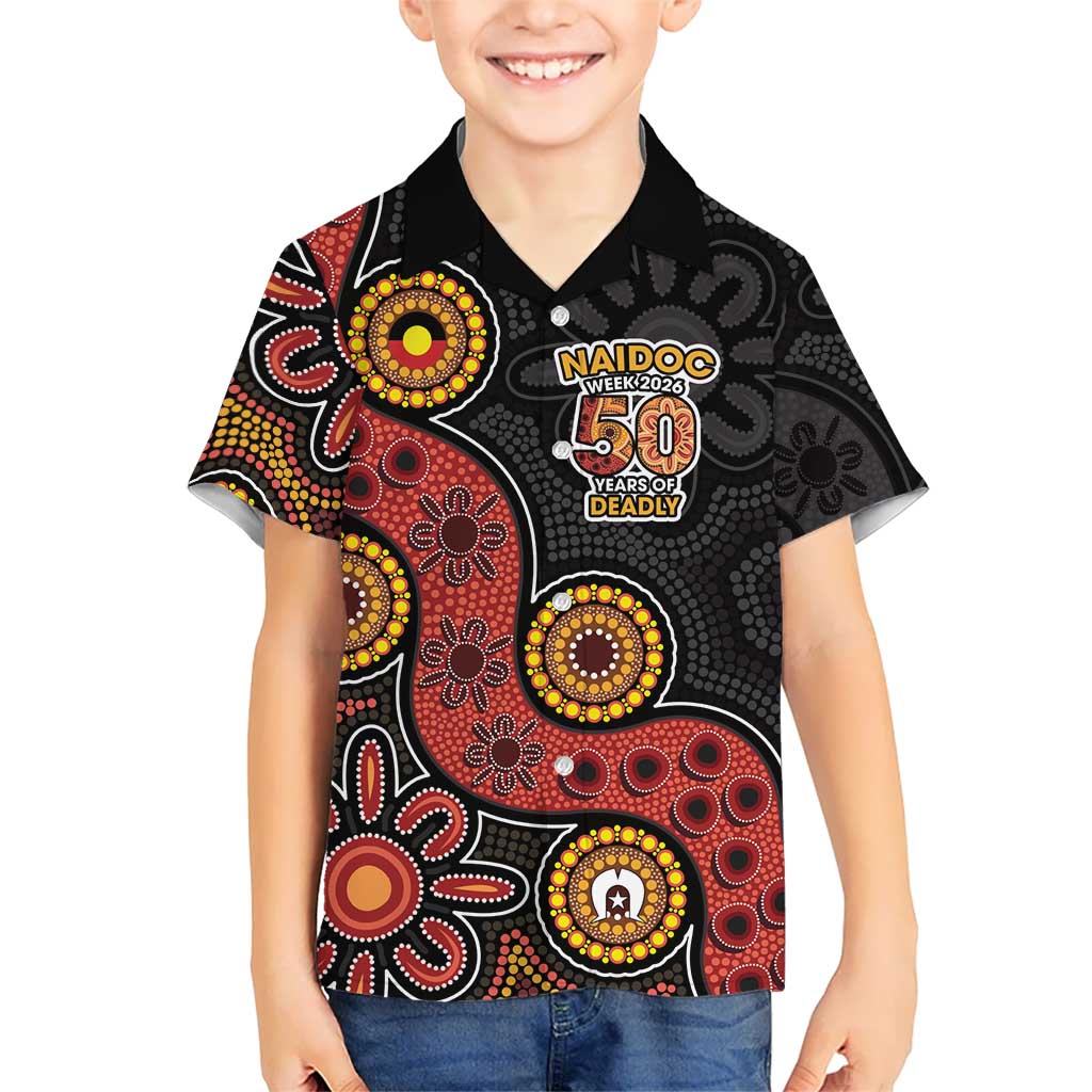 NAIDOC Week 2026 Kid Hawaiian Shirt 50 Years of Deadly Indigenous Pride
