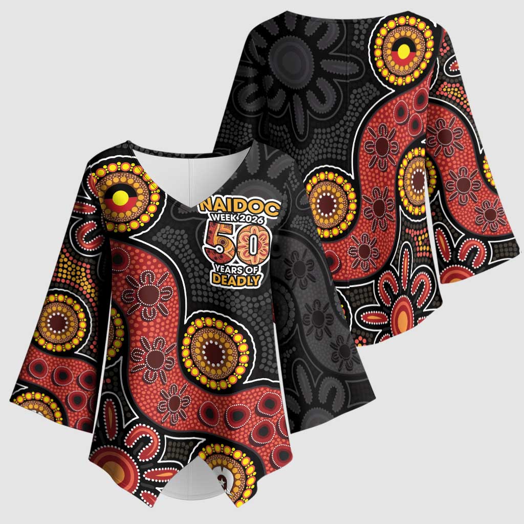 NAIDOC Week 2026 Kimono Sleeve Blouse 50 Years of Deadly Indigenous Pride