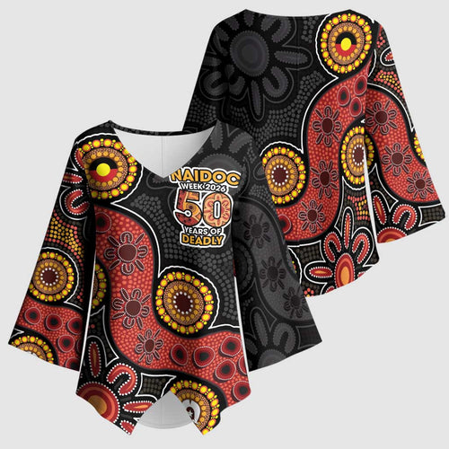NAIDOC Week 2026 Kimono Sleeve Blouse 50 Years of Deadly Indigenous Pride