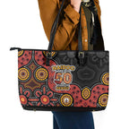 NAIDOC Week 2026 Leather Tote Bag 50 Years of Deadly Indigenous Pride