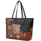 NAIDOC Week 2026 Leather Tote Bag 50 Years of Deadly Indigenous Pride