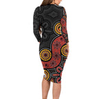 NAIDOC Week 2026 Long Sleeve Bodycon Dress 50 Years of Deadly Indigenous Pride