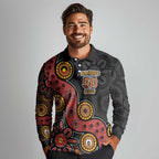 NAIDOC Week 2026 Long Sleeve Polo Shirt 50 Years of Deadly Indigenous Pride
