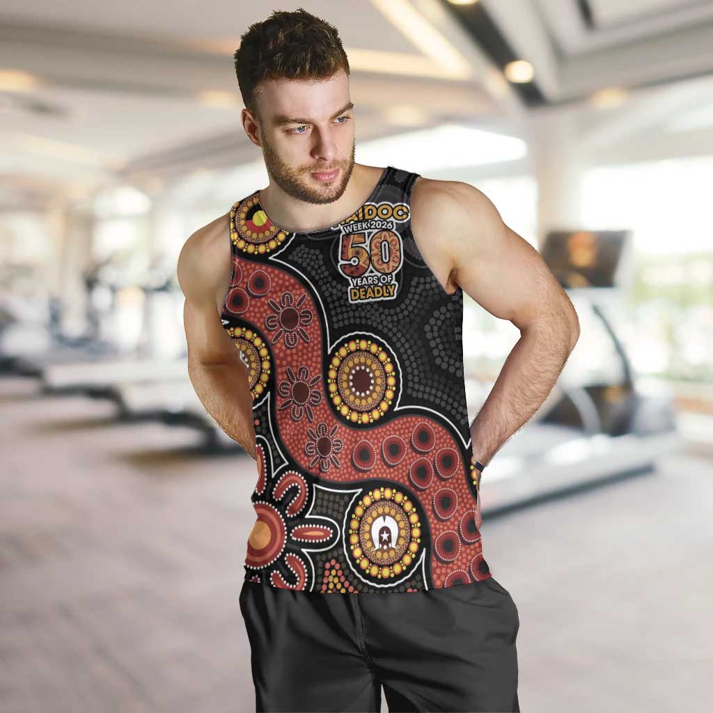 NAIDOC Week 2026 Men Tank Top 50 Years of Deadly Indigenous Pride