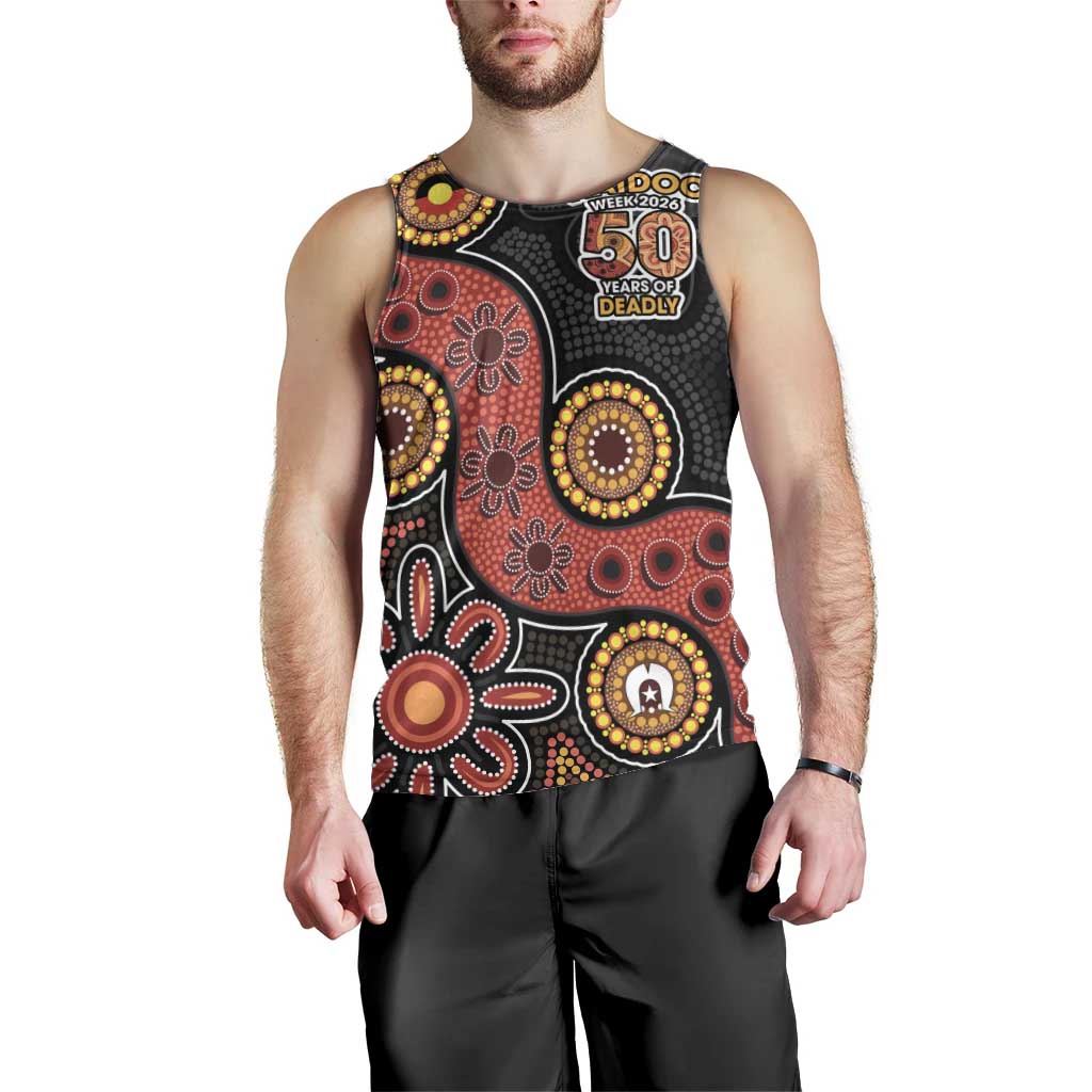 NAIDOC Week 2026 Men Tank Top 50 Years of Deadly Indigenous Pride