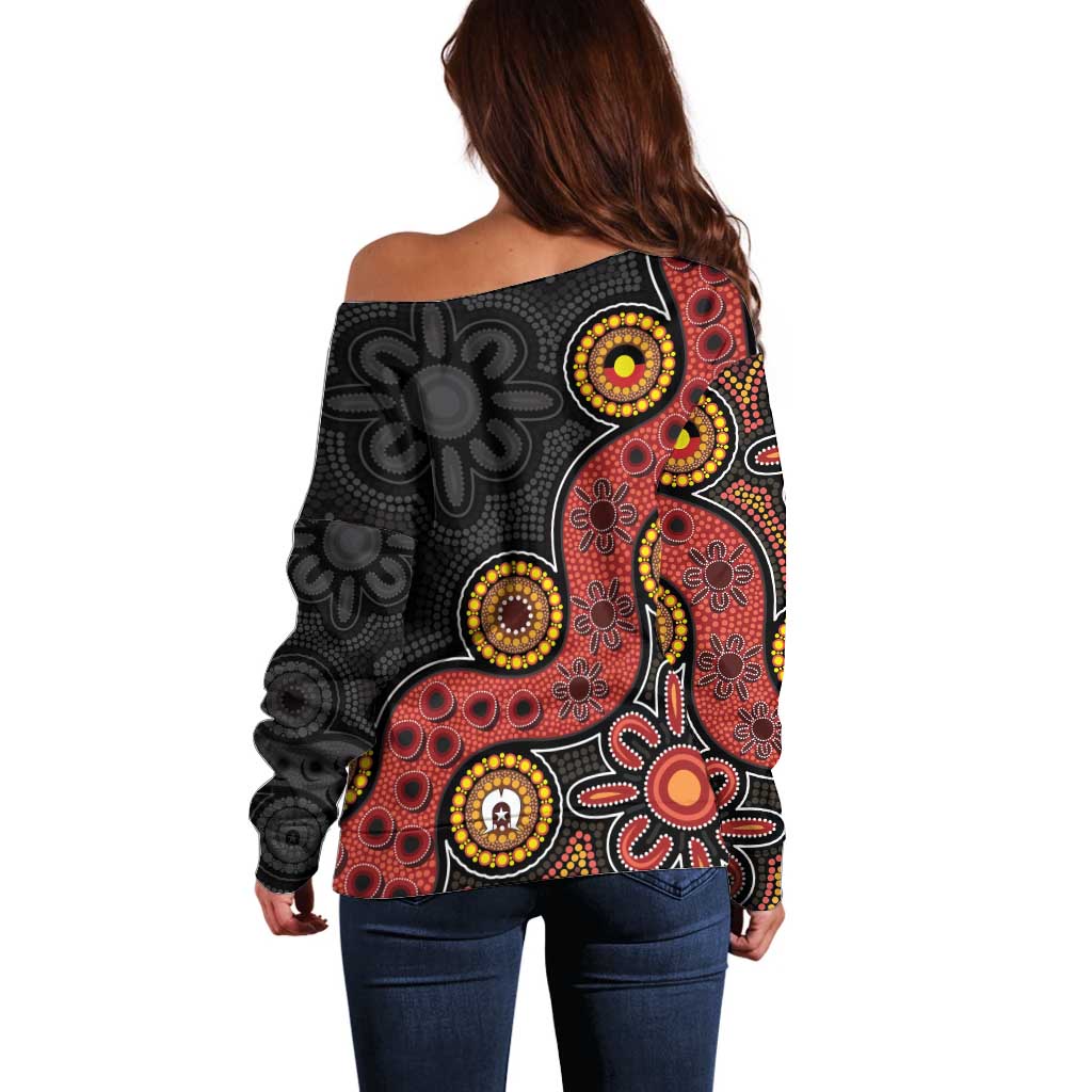 NAIDOC Week 2026 Off Shoulder Sweater 50 Years of Deadly Indigenous Pride