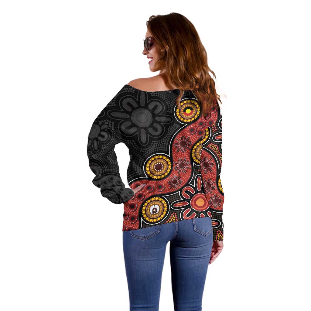 NAIDOC Week 2026 Off Shoulder Sweater 50 Years of Deadly Indigenous Pride