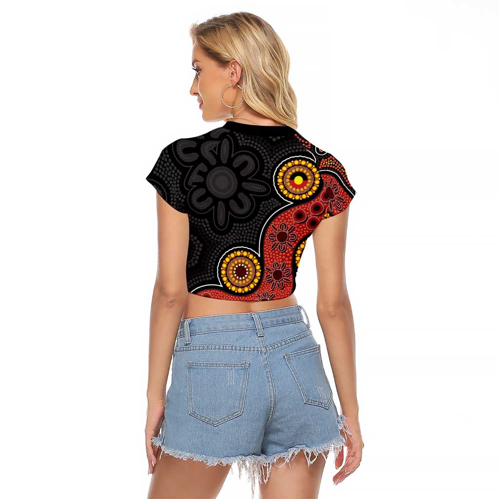 NAIDOC Week 2026 Raglan Cropped T Shirt 50 Years of Deadly Indigenous Pride