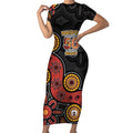 NAIDOC Week 2026 Short Sleeve Bodycon Dress 50 Years of Deadly Indigenous Pride