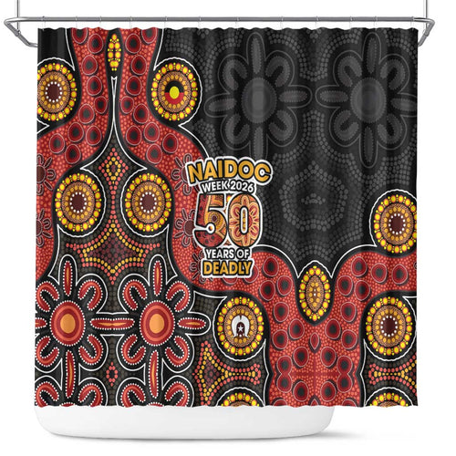 NAIDOC Week 2026 Shower Curtain 50 Years of Deadly Indigenous Pride