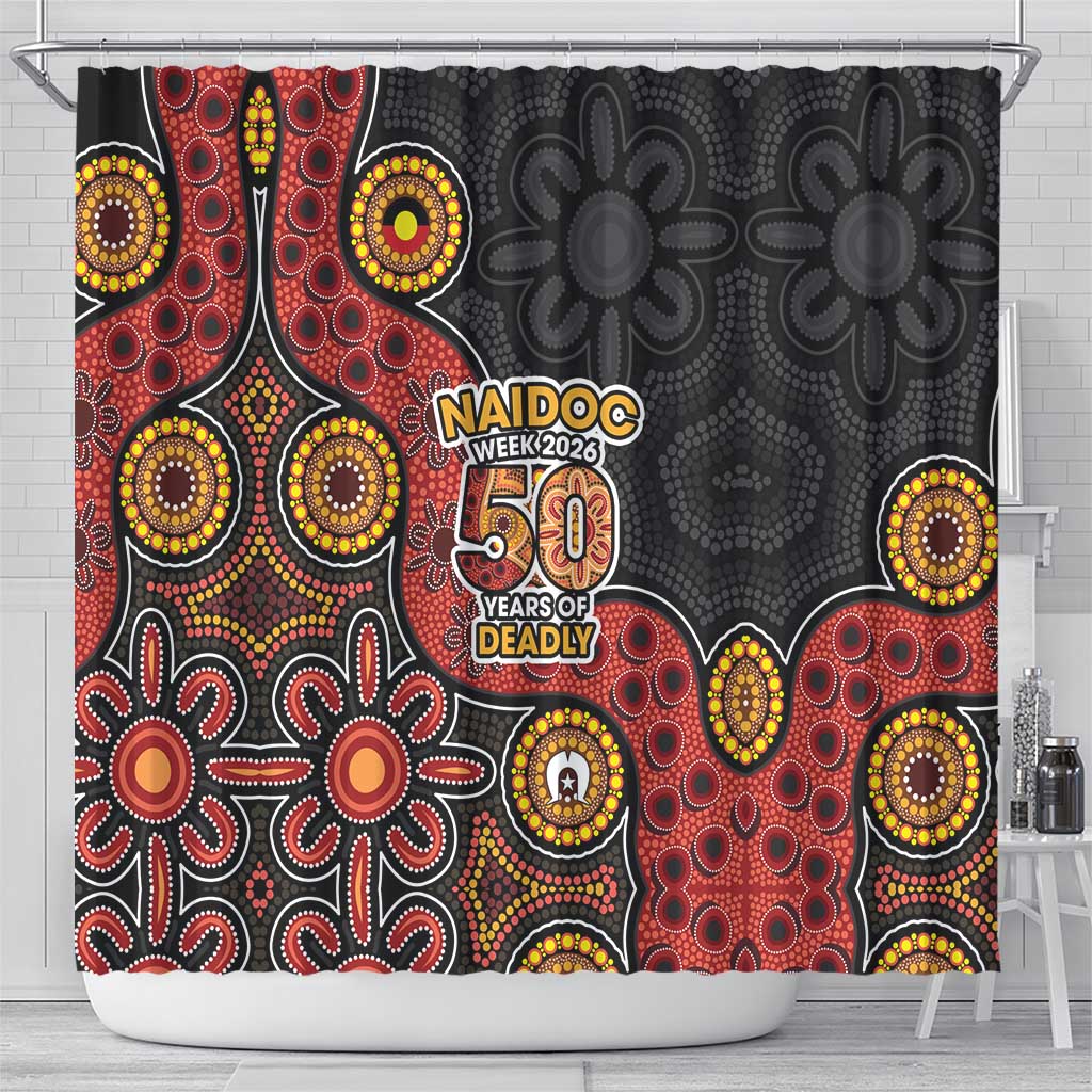NAIDOC Week 2026 Shower Curtain 50 Years of Deadly Indigenous Pride