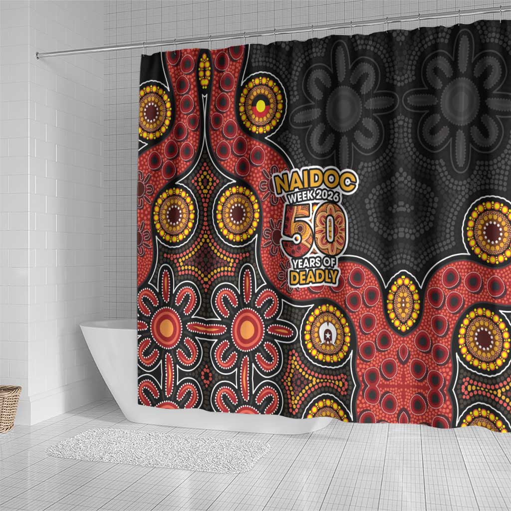 NAIDOC Week 2026 Shower Curtain 50 Years of Deadly Indigenous Pride