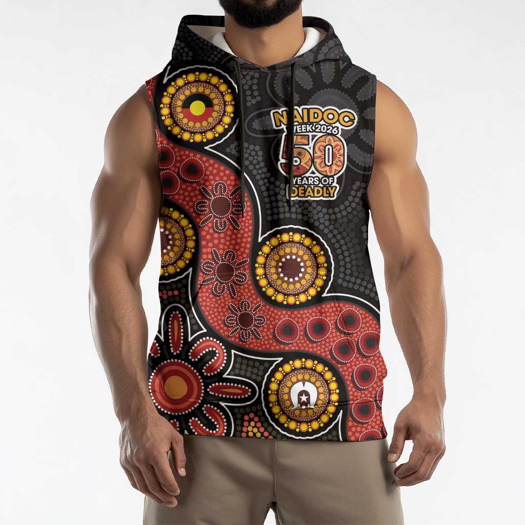 NAIDOC Week 2026 Sleeveless Hoodie 50 Years of Deadly Indigenous Pride