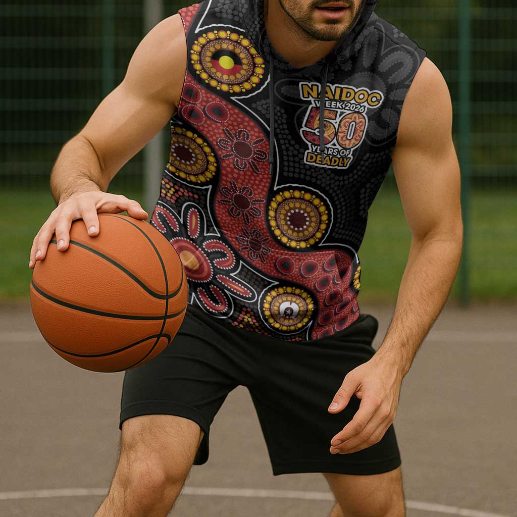 NAIDOC Week 2026 Sleeveless Hoodie 50 Years of Deadly Indigenous Pride