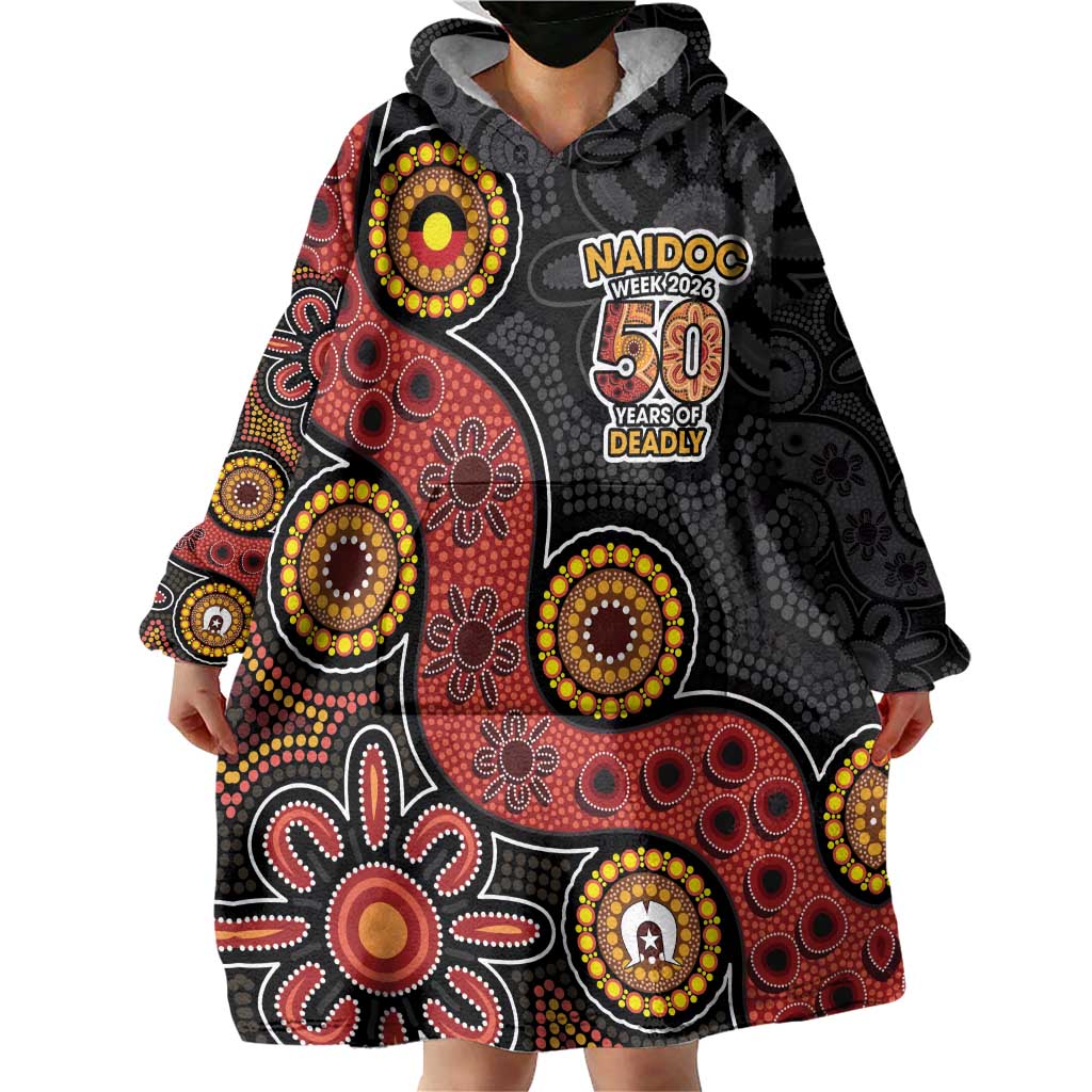 NAIDOC Week 2026 Wearable Blanket Hoodie 50 Years of Deadly Indigenous Pride