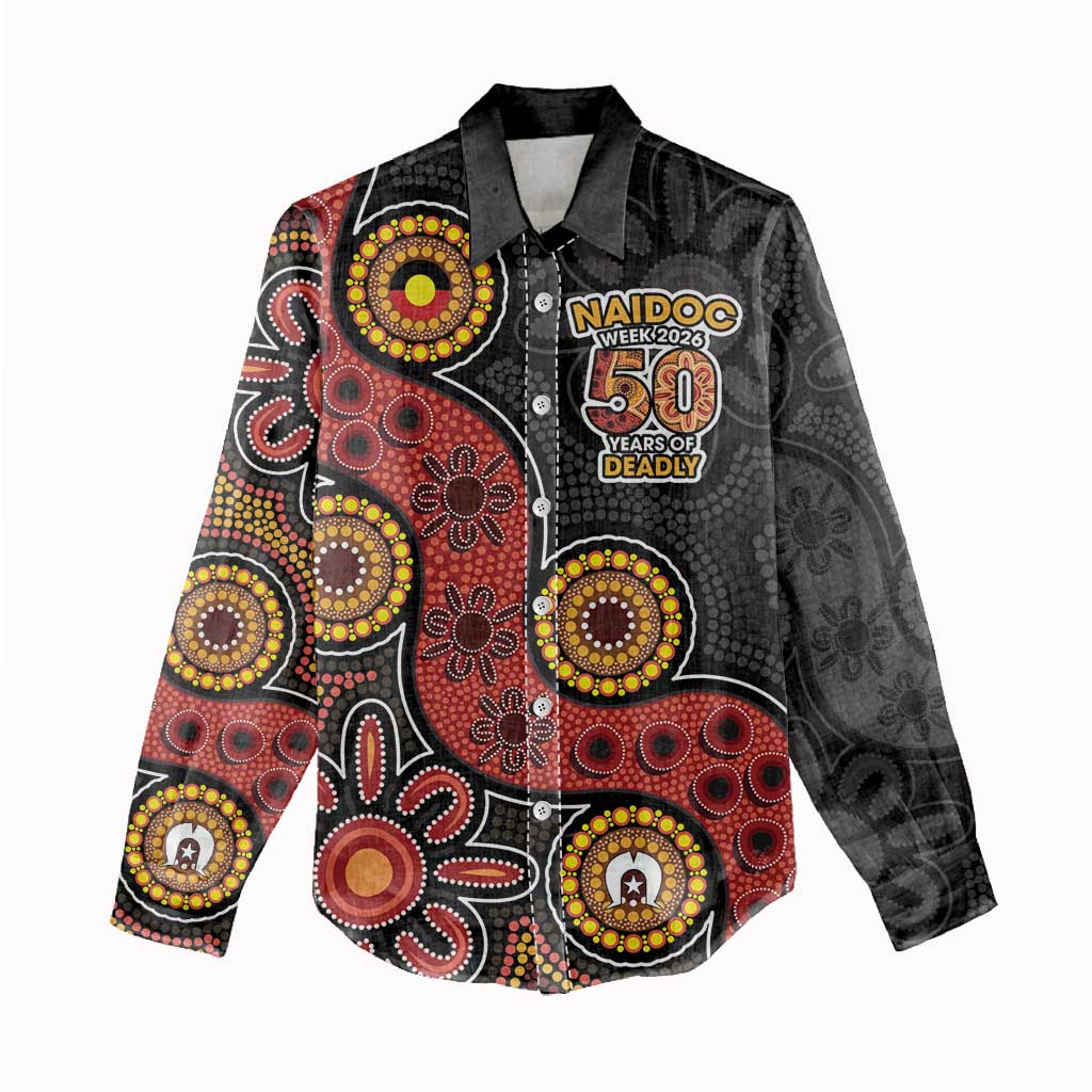 NAIDOC Week 2026 Women Casual Shirt 50 Years of Deadly Indigenous Pride