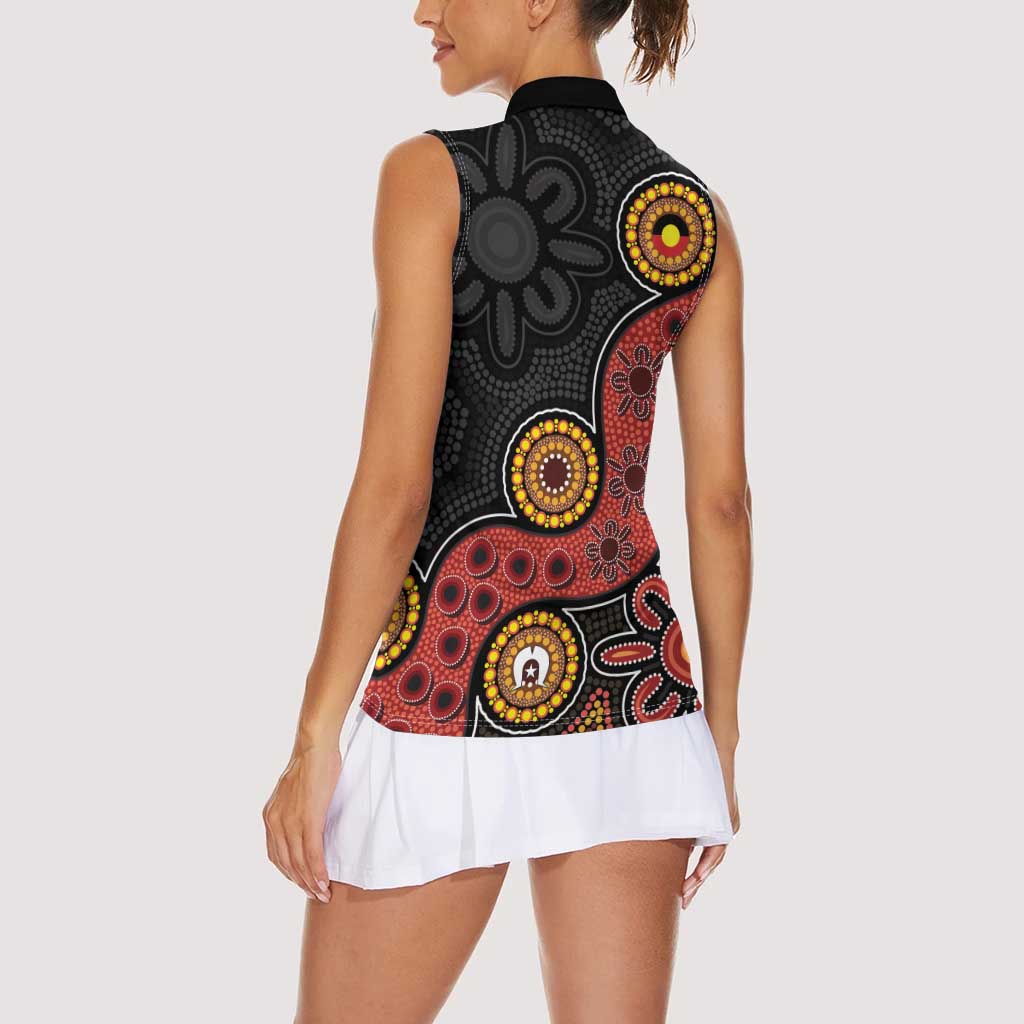 NAIDOC Week 2026 Women Sleeveless Polo Shirt 50 Years of Deadly Indigenous Pride