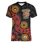 NAIDOC Week 2026 Women V-Neck T-Shirt 50 Years of Deadly Indigenous Pride