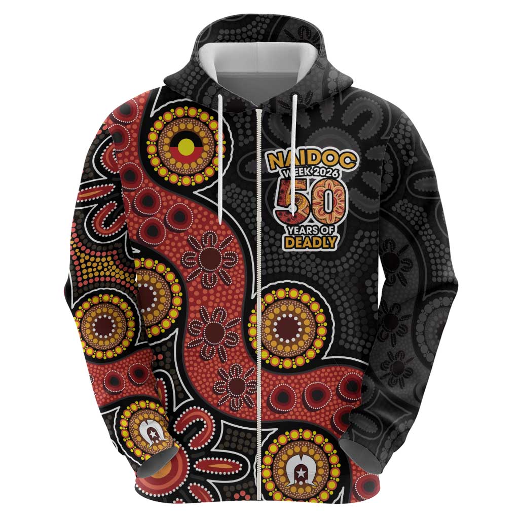 NAIDOC Week 2026 Zip Hoodie 50 Years of Deadly Indigenous Pride