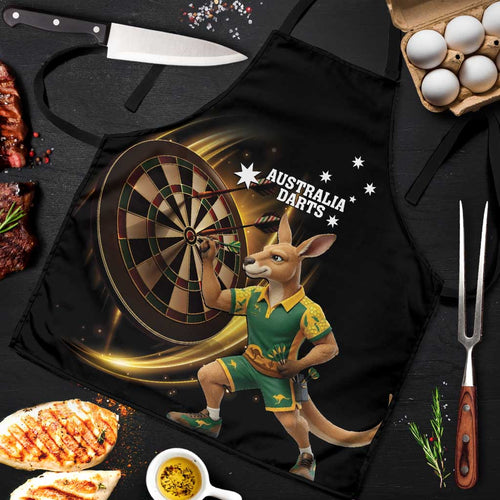 Australia Kangaroo Mascot Darts Apron Black Edition