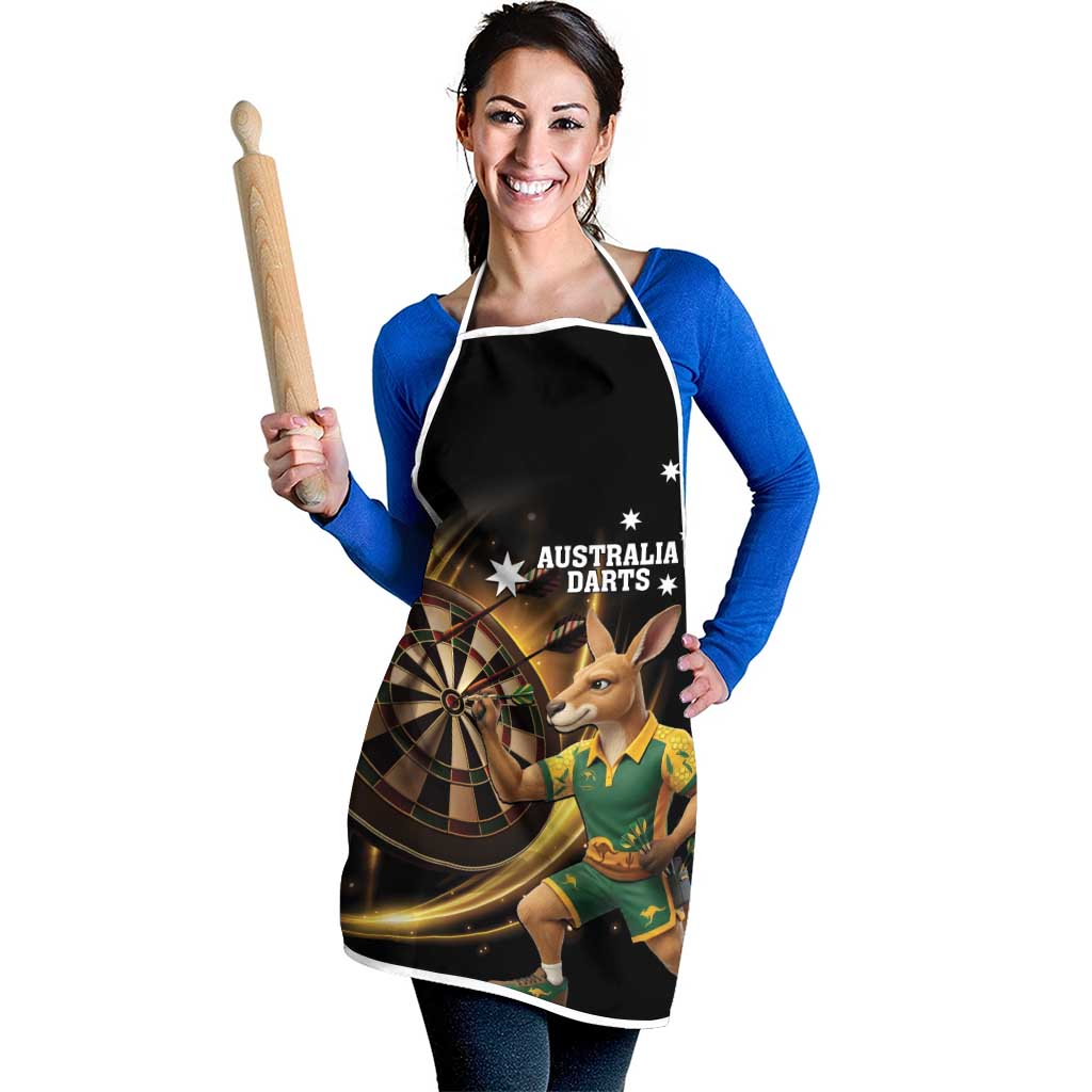 Australia Kangaroo Mascot Darts Apron Black Edition