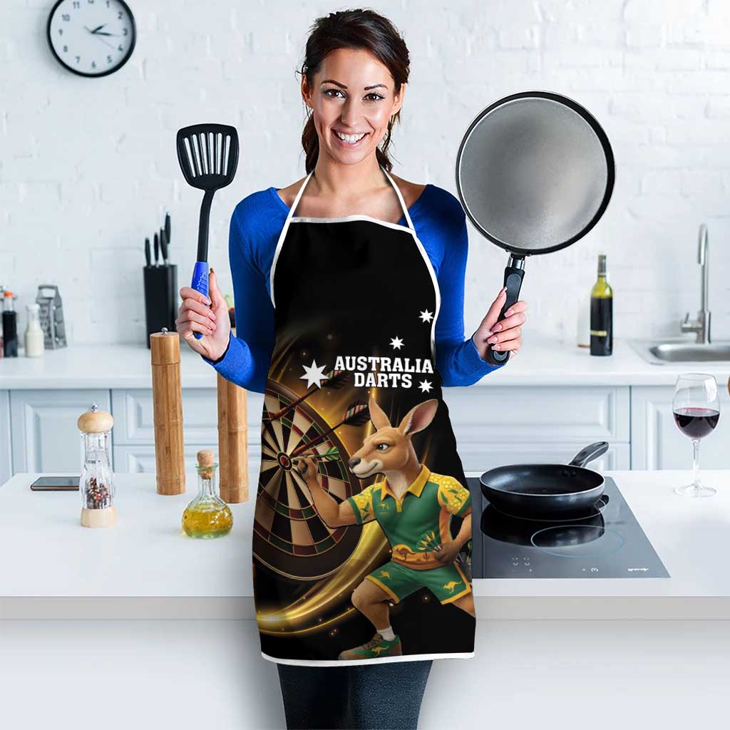 Australia Kangaroo Mascot Darts Apron Black Edition