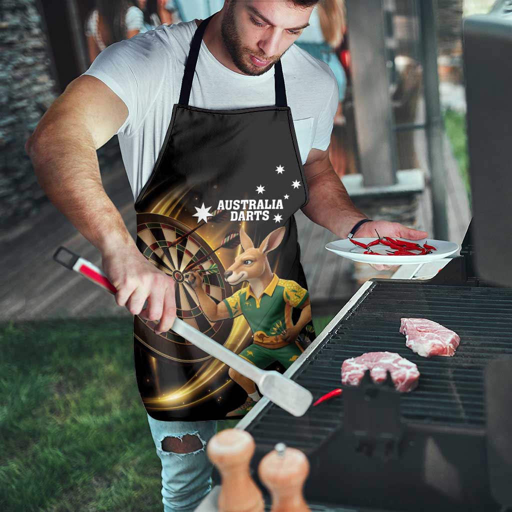 Australia Kangaroo Mascot Darts Apron Black Edition