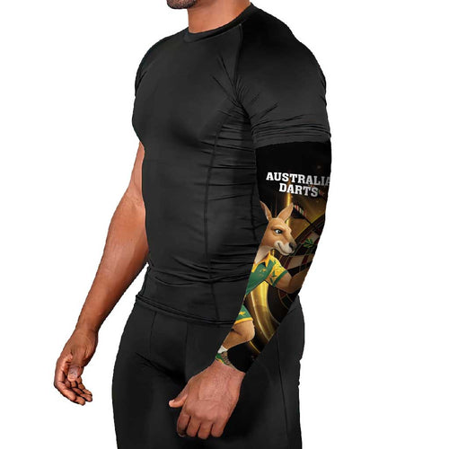 Australia Kangaroo Mascot Darts Arm Sleeves Black Edition