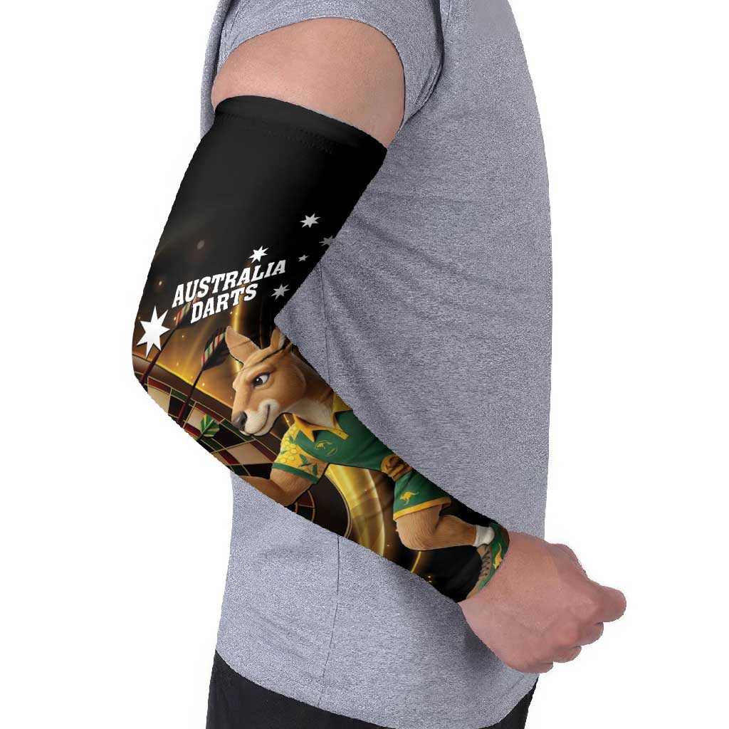 Australia Kangaroo Mascot Darts Arm Sleeves Black Edition