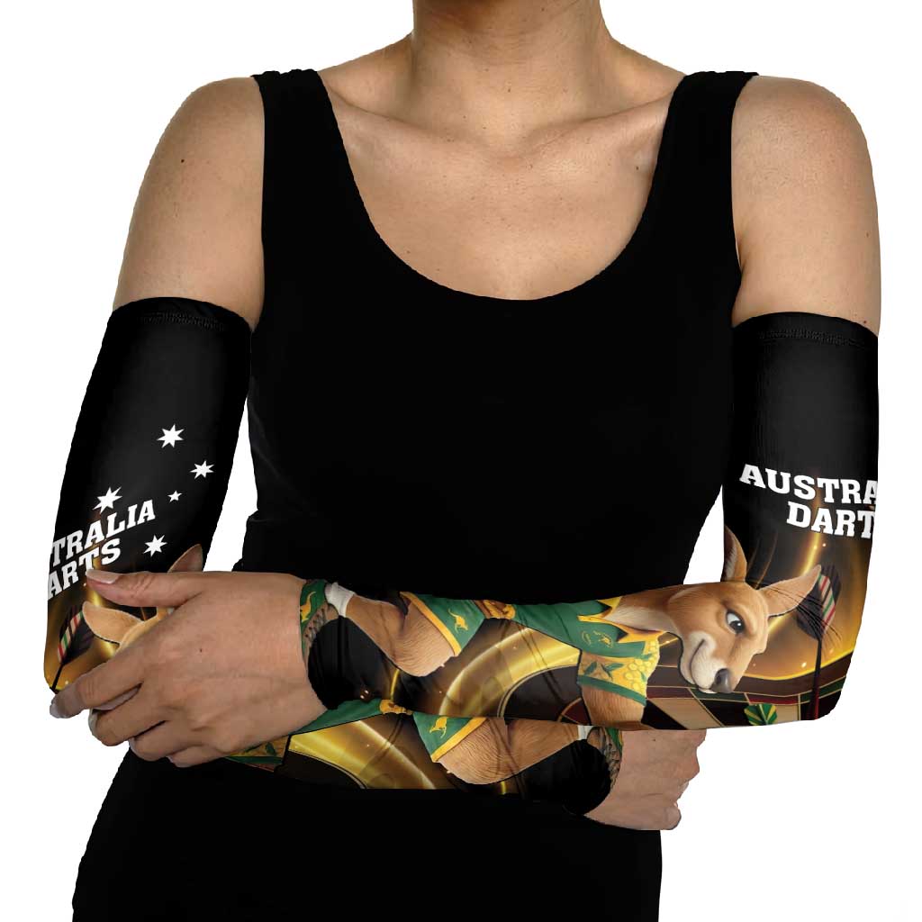 Australia Kangaroo Mascot Darts Arm Sleeves Black Edition