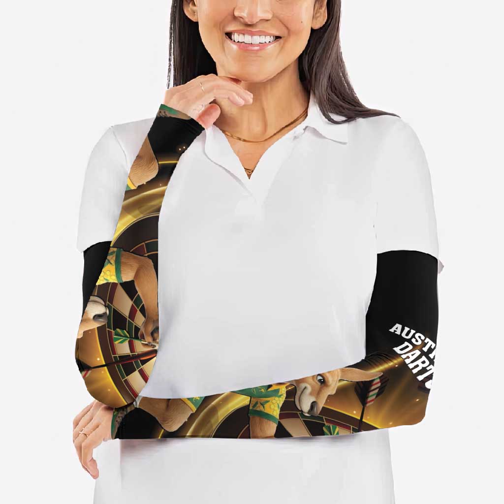 Australia Kangaroo Mascot Darts Arm Sleeves Black Edition