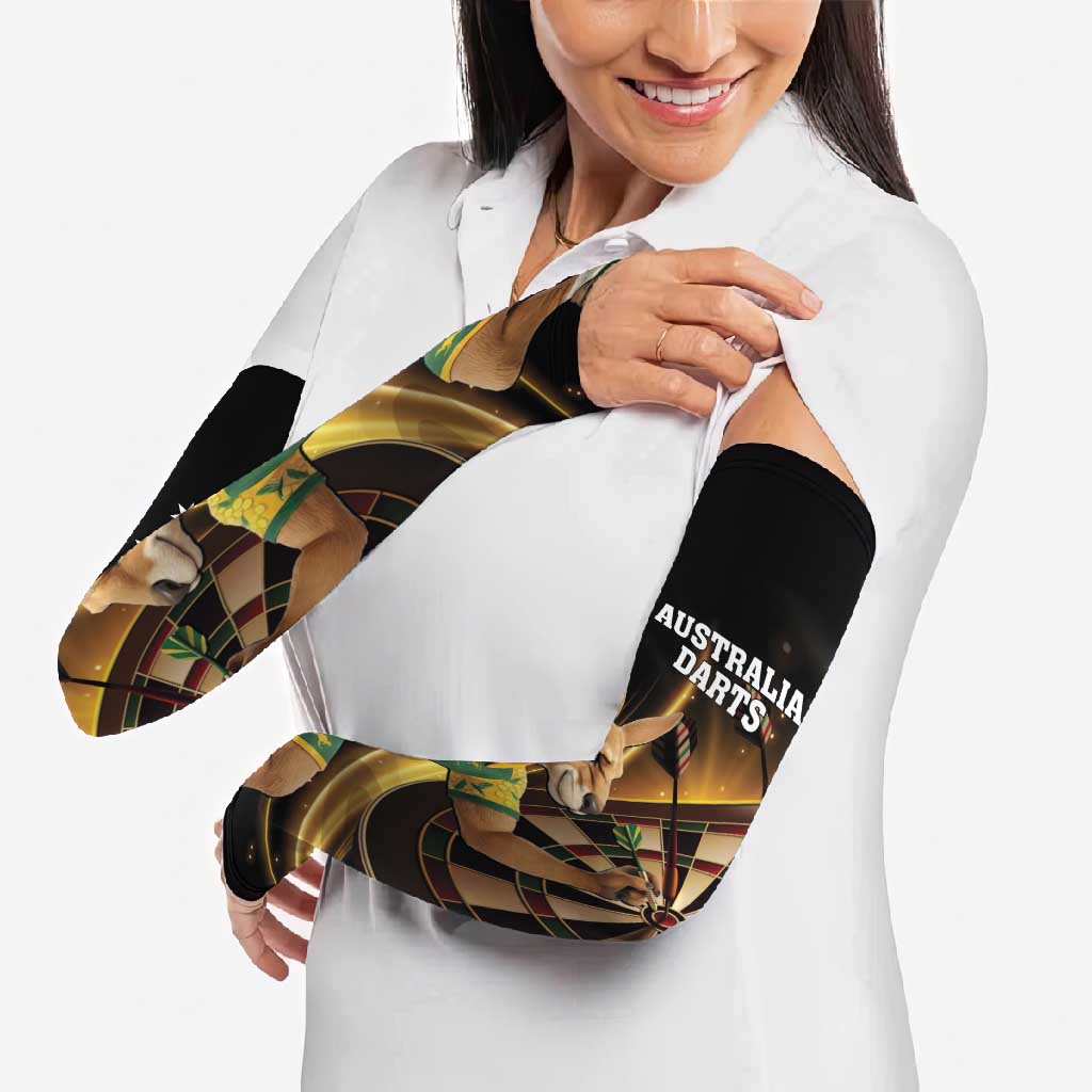 Australia Kangaroo Mascot Darts Arm Sleeves Black Edition