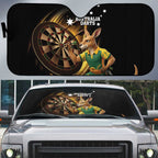 Australia Kangaroo Mascot Darts Auto Sun Shade Black Edition