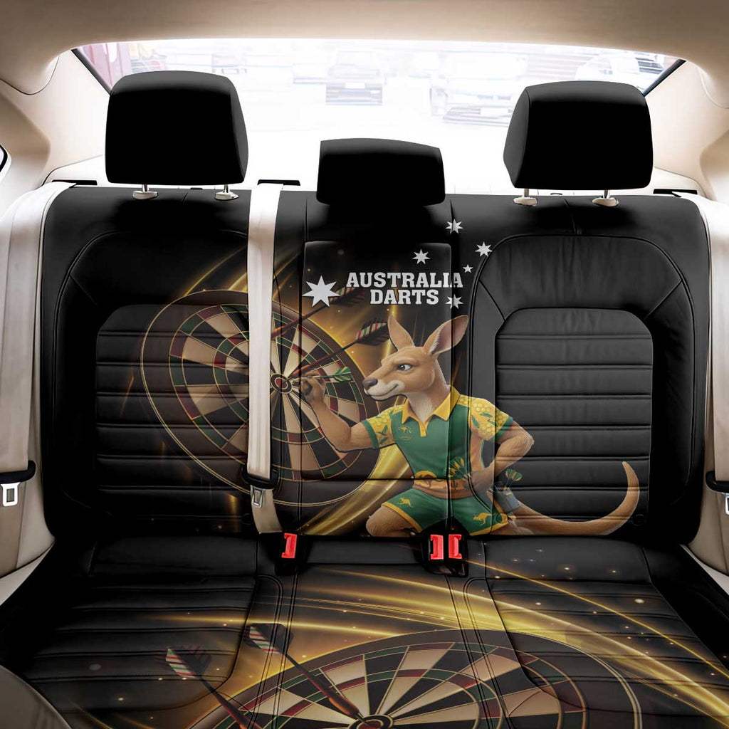 Australia Kangaroo Mascot Darts Back Car Seat Cover Black Edition