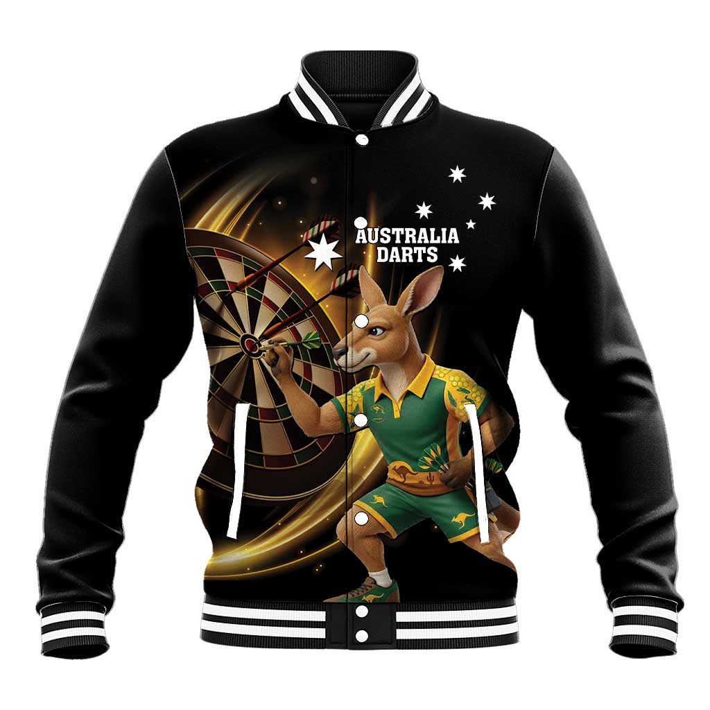 Australia Kangaroo Mascot Darts Baseball Jacket Black Edition