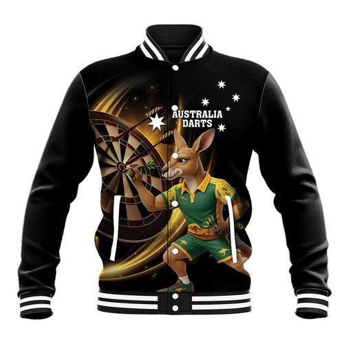 Australia Kangaroo Mascot Darts Baseball Jacket Black Edition