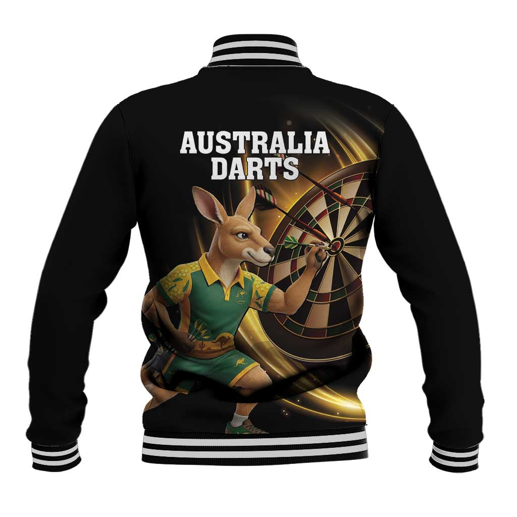 Australia Kangaroo Mascot Darts Baseball Jacket Black Edition