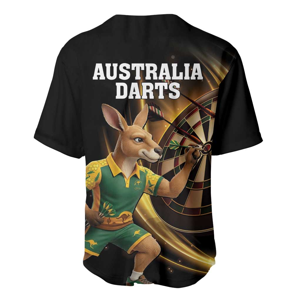 Australia Kangaroo Mascot Darts Baseball Jersey Black Edition