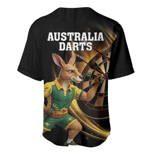 Australia Kangaroo Mascot Darts Baseball Jersey Black Edition