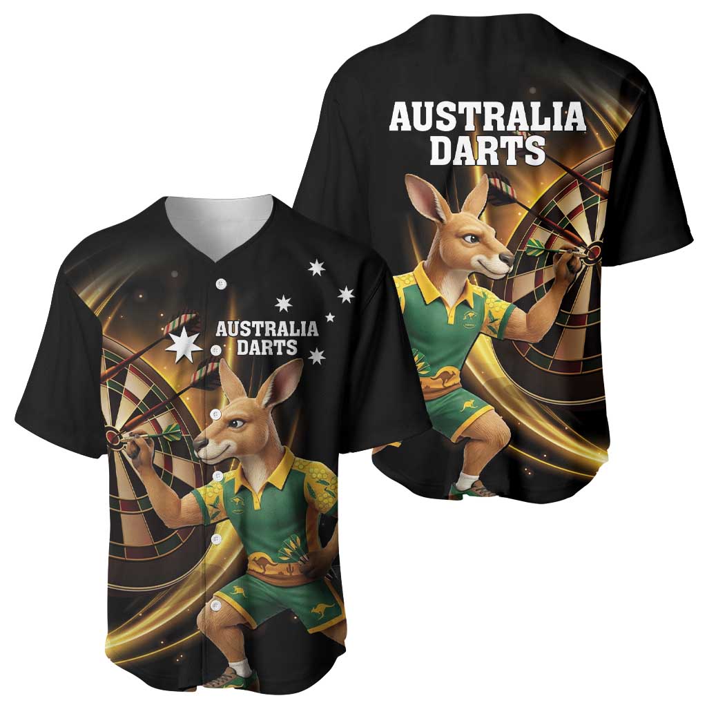 Australia Kangaroo Mascot Darts Baseball Jersey Black Edition