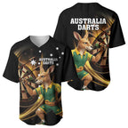Australia Kangaroo Mascot Darts Baseball Jersey Black Edition