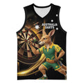 Australia Kangaroo Mascot Darts Basketball Jersey Black Edition