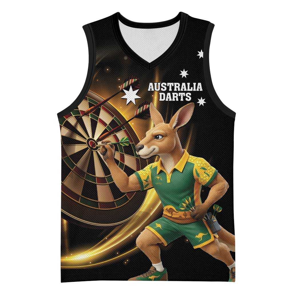 Australia Kangaroo Mascot Darts Basketball Jersey Black Edition