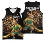 Australia Kangaroo Mascot Darts Basketball Jersey Black Edition